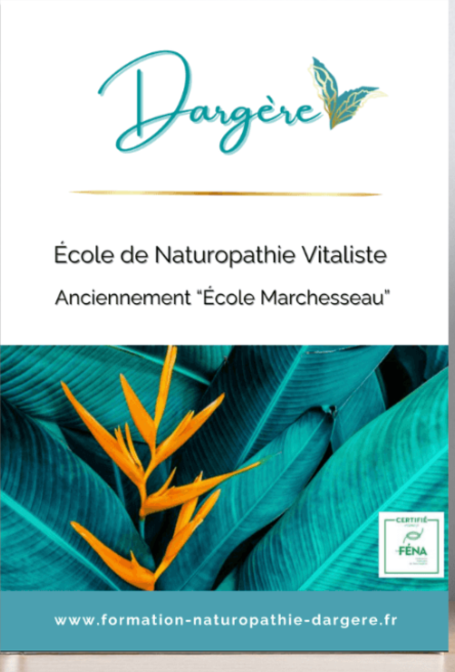 Couverture de la brochure de l'École de Naturopathie Vitaliste Dargère