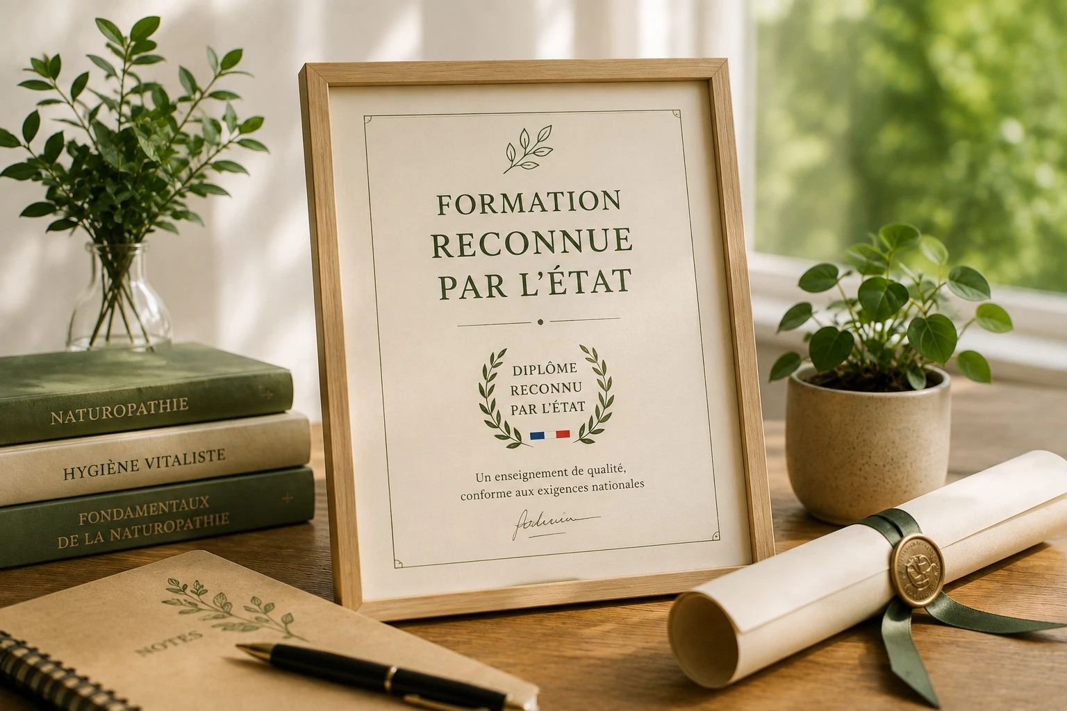 Cadre affichant « formation reconnue par l'État », mention à interpréter avec prudence